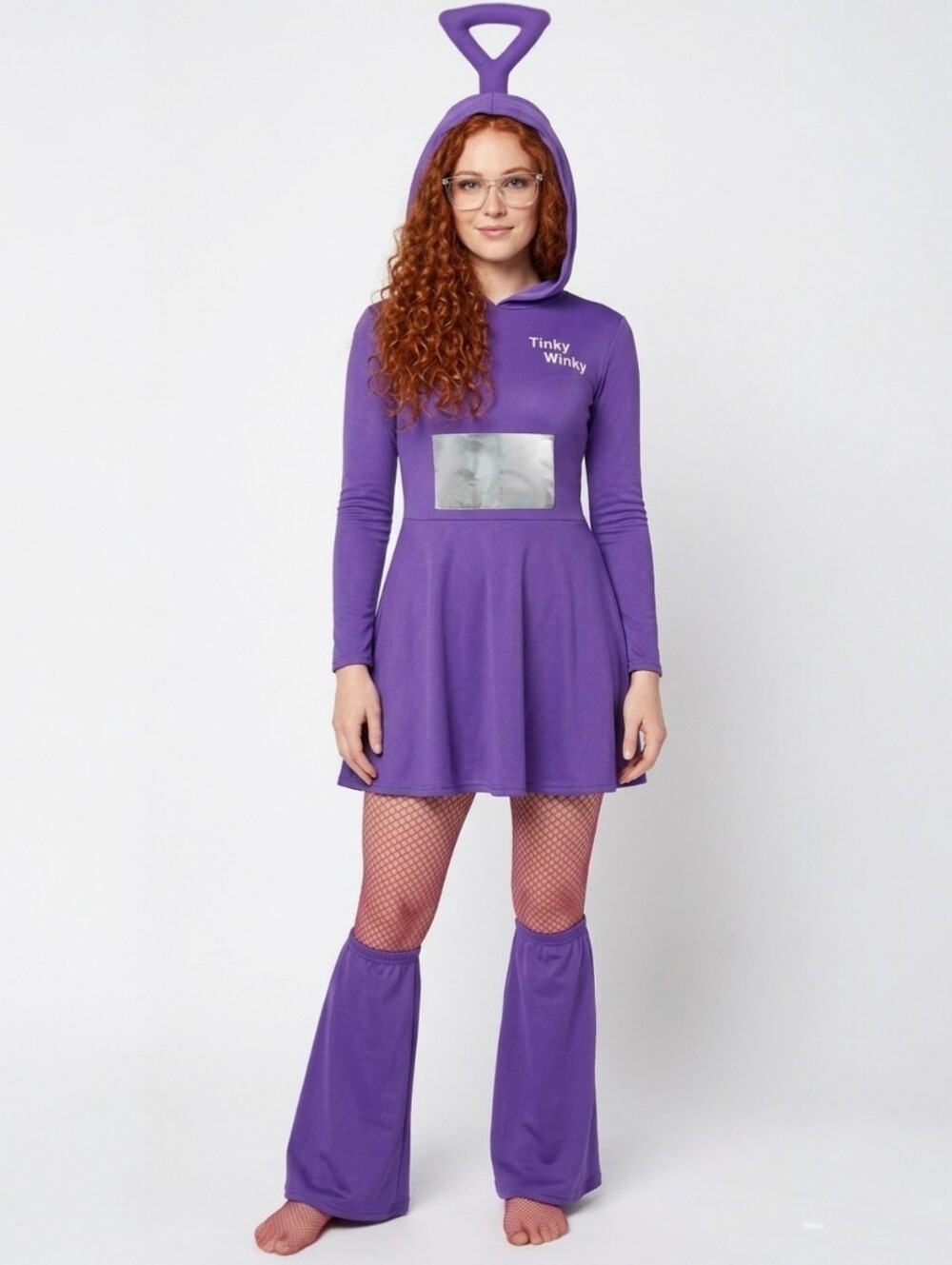 Spirit Tinky Winky Teletubbies Adult Costume Velour Size L 12-14